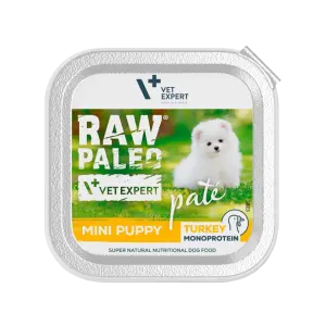 Raw Paleo Turkey Pate Mini Puppy Alu Tray - 150g